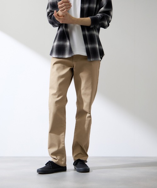 Mac-House（マックハウス）の「REALSTANDARD マイカラーズ ストレートパンツ（その他パンツ・メンズ・ダークグレー/ベージュ/ブラック/カーキ・S/M/L/XL）」の5枚目の写真