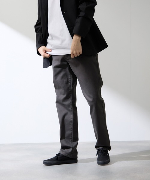 Mac-House（マックハウス）の「REALSTANDARD マイカラーズ ストレートパンツ（その他パンツ・メンズ・ダークグレー/ベージュ/ブラック/カーキ・S/M/L/XL）」の8枚目の写真