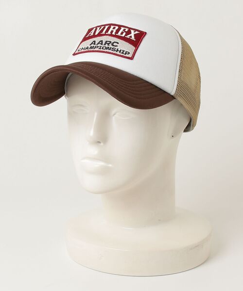 MAISON mou（メゾンムー）の「【AVIREX/アヴィレックス】AARC WAPPEN URETHAN MESH CAP メッシュキャップ（キャップ・レディース・ブラック/ホワイト/レッド/ブラウン・FREE）」の3枚目の写真