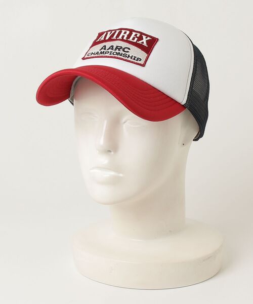 MAISON mou（メゾンムー）の「【AVIREX/アヴィレックス】AARC WAPPEN URETHAN MESH CAP メッシュキャップ（キャップ・レディース・ブラック/ホワイト/レッド/ブラウン・FREE）」の4枚目の写真