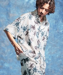 Jih Nunc | mhs2529-フラワー総柄プリントオーバーサイズシャツ(JIH-R1172)(シャツ/ブラウス)
