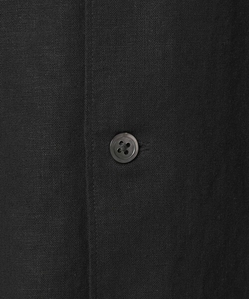 green label relaxing(グリーンレーベルリラクシング)の「レーヨン リネン フラップポケット オープンカラー シャツ(シャツ/ブラウス・メンズ・ダークブラウン/ホワイト/ブラック・XL/L/M/S)」の10枚目の写真