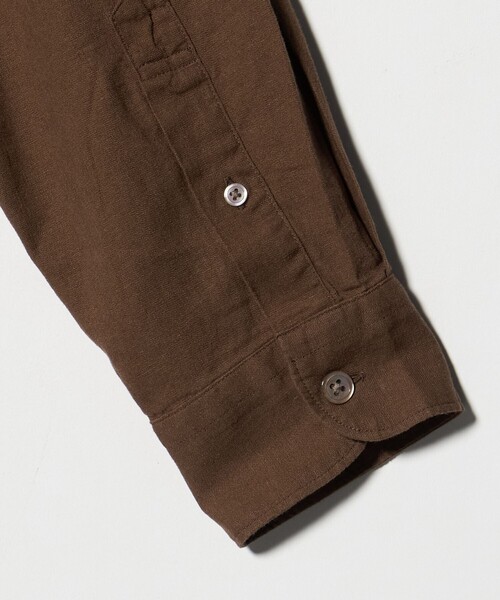 green label relaxing(グリーンレーベルリラクシング)の「レーヨン リネン フラップポケット オープンカラー シャツ(シャツ/ブラウス・メンズ・ダークブラウン/ホワイト/ブラック・XL/L/M/S)」の17枚目の写真