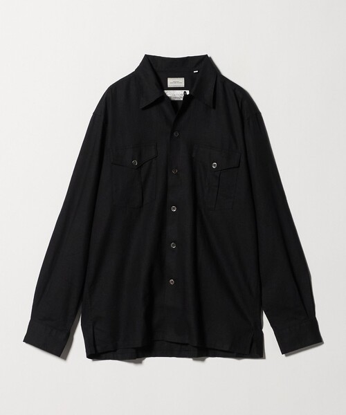 green label relaxing(グリーンレーベルリラクシング)の「レーヨン リネン フラップポケット オープンカラー シャツ(シャツ/ブラウス・メンズ・ダークブラウン/ホワイト/ブラック・XL/L/M/S)」の13枚目の写真