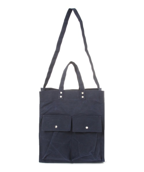 GEORGE'S（ジョージズ）の「ペーパースクエアBAG（トートバッグ・メンズ・ネイビー/ベージュ・FREE）」の2枚目の写真