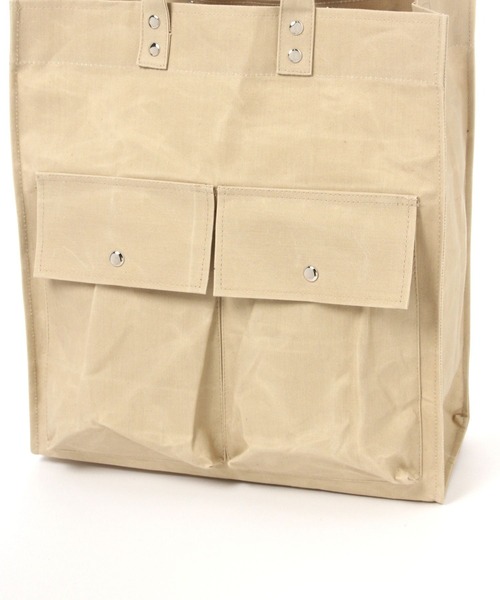 GEORGE'S（ジョージズ）の「ペーパースクエアBAG（トートバッグ・メンズ・ネイビー/ベージュ・FREE）」の14枚目の写真