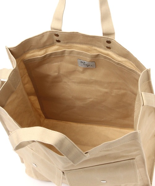 GEORGE'S（ジョージズ）の「ペーパースクエアBAG（トートバッグ・メンズ・ネイビー/ベージュ・FREE）」の15枚目の写真