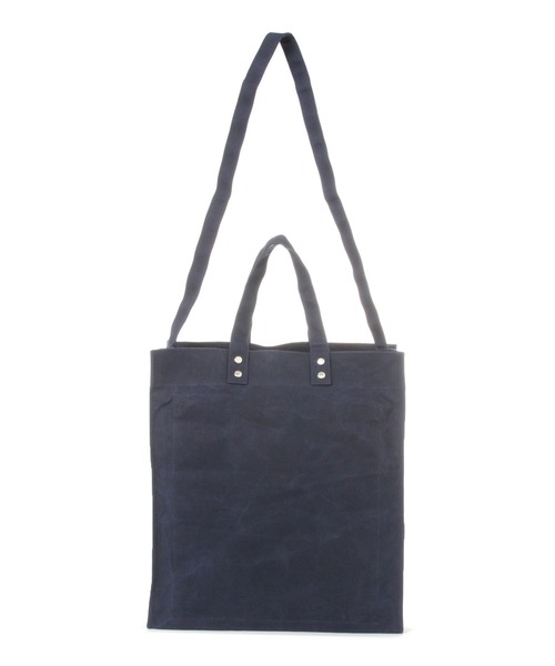 GEORGE'S（ジョージズ）の「ペーパースクエアBAG（トートバッグ・メンズ・ネイビー/ベージュ・FREE）」の4枚目の写真