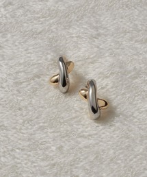 プチ クロス ライン ピアス