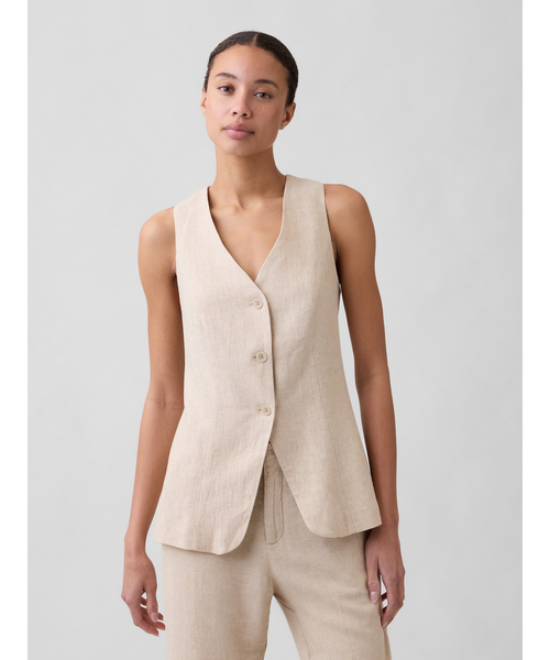 GAP(ギャップ)の「リラックスフィット リネンブレンド ワイドパンツ(その他パンツ・レディース・ベージュ/ナチュラル/ピンク/ブラック・XS/S/L/M/XXS)」の11枚目の写真