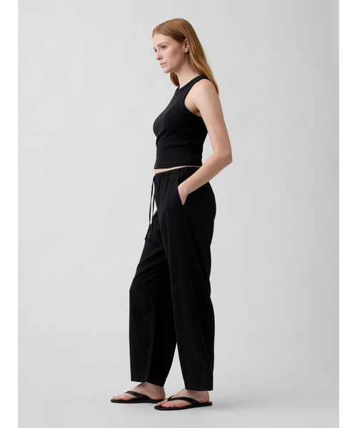 GAP(ギャップ)の「リラックスフィット リネンブレンド ワイドパンツ(その他パンツ・レディース・ベージュ/ナチュラル/ピンク/ブラック・XS/S/L/M/XXS)」の14枚目の写真