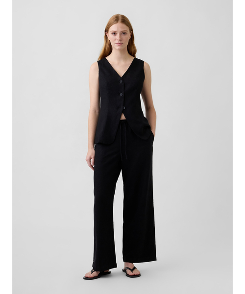 GAP(ギャップ)の「リラックスフィット リネンブレンド ワイドパンツ(その他パンツ・レディース・ベージュ/ナチュラル/ピンク/ブラック・XS/S/L/M/XXS)」の16枚目の写真