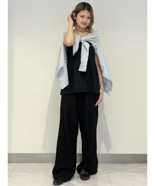 GAP(ギャップ)の「リラックスフィット リネンブレンド ワイドパンツ(その他パンツ・レディース・ベージュ/ナチュラル/ピンク/ブラック・XS/S/L/M/XXS)」の7枚目の写真