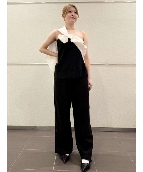 GAP(ギャップ)の「リラックスフィット リネンブレンド ワイドパンツ(その他パンツ・レディース・ベージュ/ナチュラル/ピンク/ブラック・XS/S/L/M/XXS)」の9枚目の写真