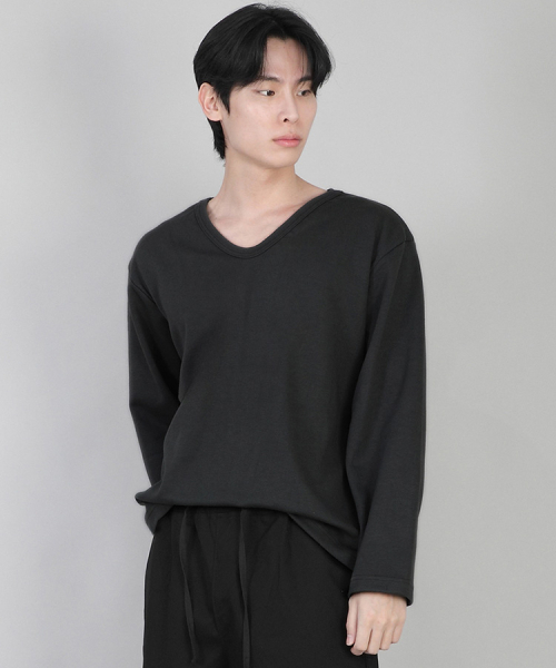 SAINTCREW(セントクルー)の「無地Vネック長袖TシャツRVL-877ブラック(Tシャツ/カットソー・メンズ・その他・LARGE/MEDIUM/SMALL/XX-LARGE/X-LARGE/XXX-LARGE/XXXX-LARGE)」の3枚目の写真