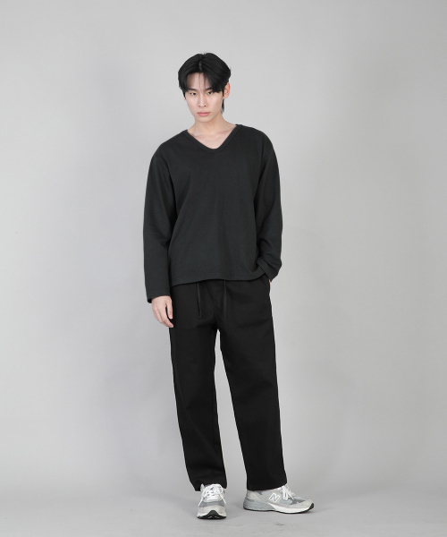 SAINTCREW(セントクルー)の「無地Vネック長袖TシャツRVL-877ブラック(Tシャツ/カットソー・メンズ・その他・LARGE/MEDIUM/SMALL/XX-LARGE/X-LARGE/XXX-LARGE/XXXX-LARGE)」の10枚目の写真