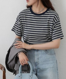 COLONY 2139 | マルチボーダークロップドTシャツ(Tシャツ/カットソー)