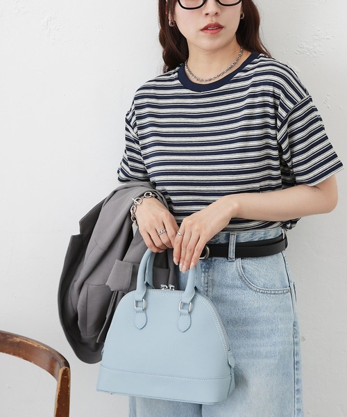 COLONY 2139(コロニートゥーワンスリーナイン)の「マルチボーダークロップドTシャツ(Tシャツ/カットソー・レディース・グレー/ブラック・FREE)」の12枚目の写真