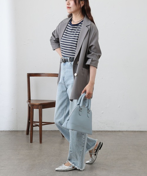 COLONY 2139(コロニートゥーワンスリーナイン)の「マルチボーダークロップドTシャツ(Tシャツ/カットソー・レディース・グレー/ブラック・FREE)」の16枚目の写真