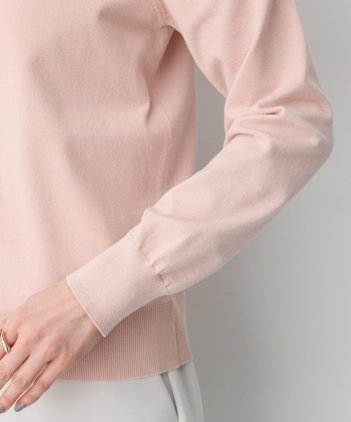 A/C DESIGN BY ALPHA CUBIC（エーシーデザインバイアルファキュービック）の「クルーネックニットカーディガン【洗える・パステルカラー】（カーディガン/ボレロ・レディース・イエロー/ライトグレー/ピンク/グリーン・M/L）」の21枚目の写真