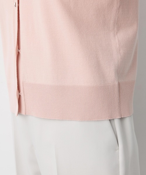 A/C DESIGN BY ALPHA CUBIC（エーシーデザインバイアルファキュービック）の「クルーネックニットカーディガン【洗える・パステルカラー】（カーディガン/ボレロ・レディース・イエロー/ライトグレー/ピンク/グリーン・M/L）」の22枚目の写真