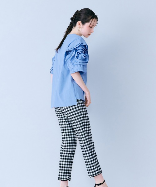 Audie a Muses(オーディアミューズ)の「サブリナパンツ/ チェック(その他パンツ・レディース・ブラック・36/38/40/42)」の13枚目の写真