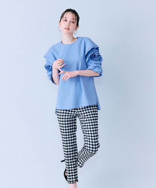 Audie a Muses(オーディアミューズ)の「サブリナパンツ/ チェック(その他パンツ・レディース・ブラック・36/38/40/42)」の14枚目の写真