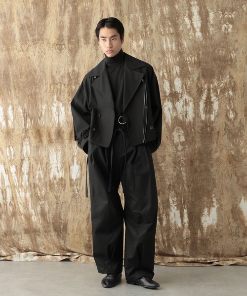 HARE（ハレ）の「【NARRIL】Judo-Style Sculpted Pants（デニムパンツ・メンズ・ブラック/ネイビー・MEDIUM/SMALL）」の4枚目の写真