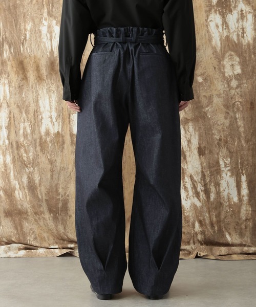HARE（ハレ）の「【NARRIL】Judo-Style Sculpted Pants（デニムパンツ・メンズ・ブラック/ネイビー・MEDIUM/SMALL）」の12枚目の写真