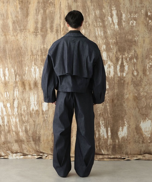 HARE（ハレ）の「【NARRIL】Judo-Style Sculpted Pants（デニムパンツ・メンズ・ブラック/ネイビー・MEDIUM/SMALL）」の15枚目の写真