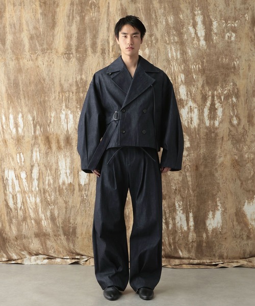 HARE（ハレ）の「【NARRIL】Judo-Style Sculpted Pants（デニムパンツ・メンズ・ブラック/ネイビー・MEDIUM/SMALL）」の16枚目の写真