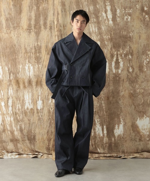 HARE（ハレ）の「【NARRIL】Judo-Style Sculpted Pants（デニムパンツ・メンズ・ブラック/ネイビー・MEDIUM/SMALL）」の17枚目の写真