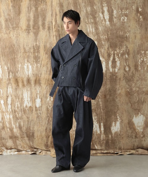 HARE（ハレ）の「【NARRIL】Judo-Style Sculpted Pants（デニムパンツ・メンズ・ブラック/ネイビー・MEDIUM/SMALL）」の18枚目の写真