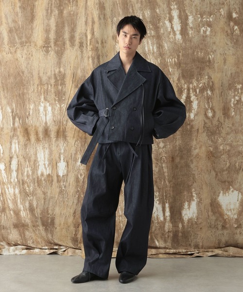 HARE（ハレ）の「【NARRIL】Judo-Style Sculpted Pants（デニムパンツ・メンズ・ブラック/ネイビー・MEDIUM/SMALL）」の19枚目の写真
