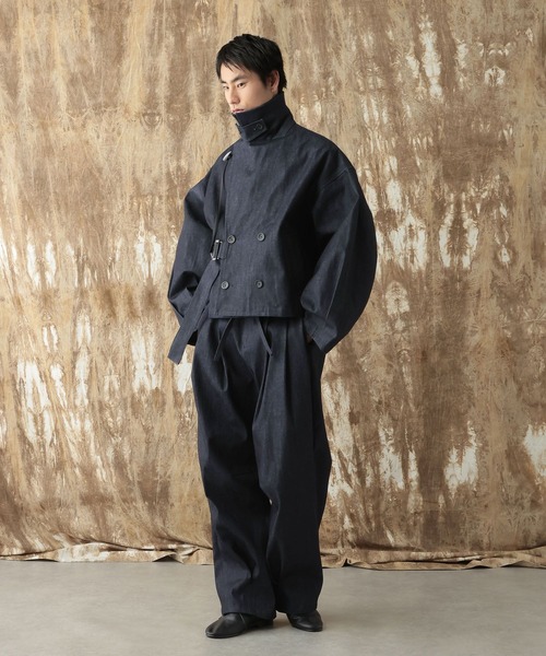 HARE（ハレ）の「【NARRIL】Judo-Style Sculpted Pants（デニムパンツ・メンズ・ブラック/ネイビー・MEDIUM/SMALL）」の20枚目の写真