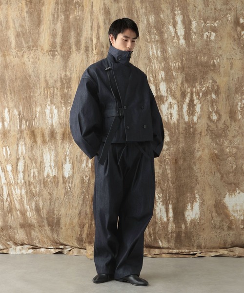 HARE（ハレ）の「【NARRIL】Judo-Style Sculpted Pants（デニムパンツ・メンズ・ブラック/ネイビー・MEDIUM/SMALL）」の21枚目の写真