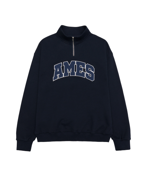 AMESWORLDWIDE（アメスワールドワイド）の「BASIC APPLIQUE HALF ZIP SWEATSHIRT NAVY（スウェット・レディース・その他・MEDIUM/LARGE/SMALL）」の11枚目の写真