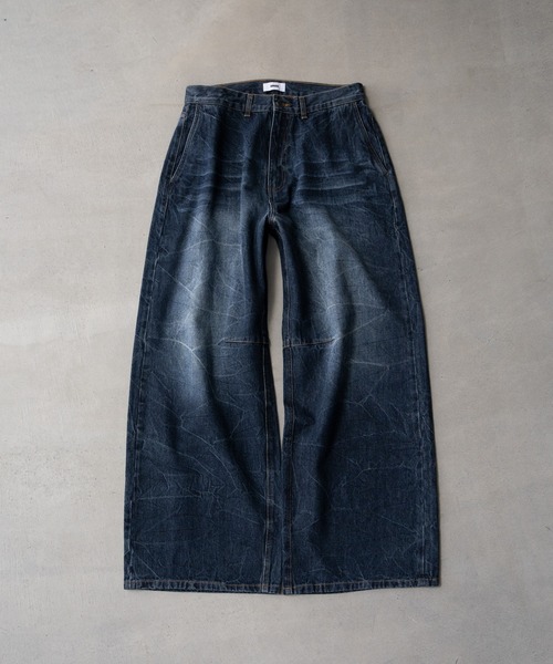 SINSS(シンス)の「Vintage washed darts denim / ヴィンテージウォッシュドダーツデニム(デニムパンツ・メンズ・ブラック/ブルー・X-SMALL/LARGE/MEDIUM/SMALL)」の2枚目の写真