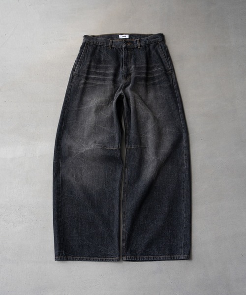 SINSS(シンス)の「Vintage washed darts denim / ヴィンテージウォッシュドダーツデニム(デニムパンツ・メンズ・ブラック/ブルー・X-SMALL/LARGE/MEDIUM/SMALL)」の1枚目の写真