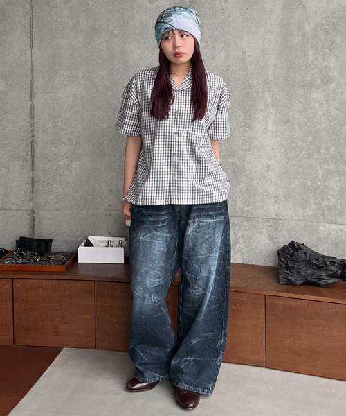 SINSS(シンス)の「Vintage washed darts denim / ヴィンテージウォッシュドダーツデニム(デニムパンツ・メンズ・ブラック/ブルー・X-SMALL/LARGE/MEDIUM/SMALL)」の8枚目の写真