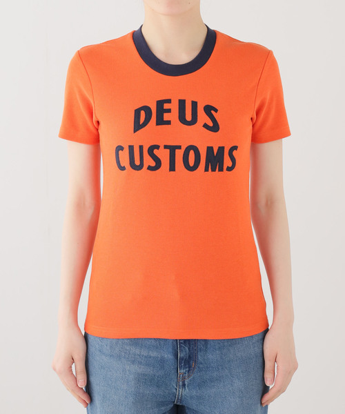 DEUS EX MACHINA(デウスエクスマキナ)の「DEUS EX MACHINA/デウスエクスマキナ HELENE TEE(Tシャツ/カットソー・レディース・ホワイト/オレンジ・SMALL)」の9枚目の写真