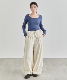 U-Neck Basic Long Sleeve Top / Uネックベーシックロングスリーブトップス