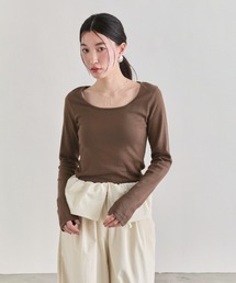 U-Neck Basic Long Sleeve Top / Uネックベーシックロングスリーブトップス