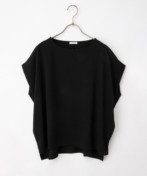 Honeys(ハニーズ)の「【ハニさら・汗ジミ軽減加工】汗ジミ軽減フレンチ袖T(Tシャツ/カットソー・レディース・ブルー/ブラック/イエロー/スミクロ/モカ・L/M/S)」の19枚目の写真
