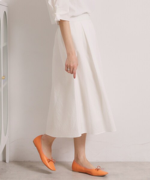 ITS'DEMO(イッツデモ)の「【手洗い可/セットアップ可】サッカースカート(スカート・レディース・オフホワイト/ブラック/ブルー・00)」の9枚目の写真