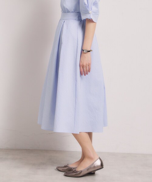 ITS'DEMO(イッツデモ)の「【手洗い可/セットアップ可】サッカースカート(スカート・レディース・オフホワイト/ブラック/ブルー・00)」の22枚目の写真