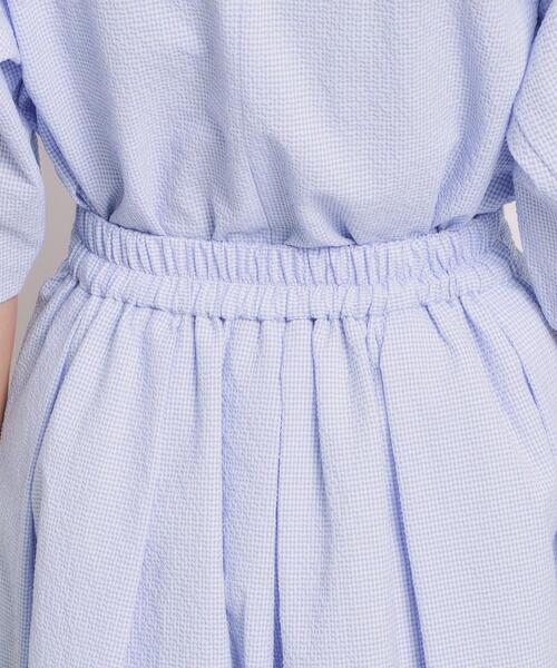 ITS'DEMO(イッツデモ)の「【手洗い可/セットアップ可】サッカースカート(スカート・レディース・オフホワイト/ブラック/ブルー・00)」の5枚目の写真