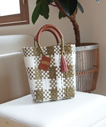 WOVEN (ウーヴン) / メキシコ製 ミニバッグ メルカドバッグ かごバッグ レザーハンドル