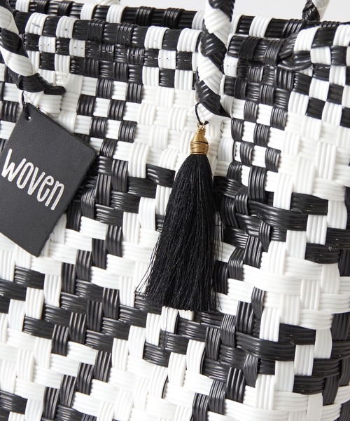 WOVEN(ウーヴン)の「WOVEN (ウーヴン) / メキシコ製 ミニバッグ メルカドバッグ かごバッグ レザーハンドル(かごバッグ・レディース・ブラック系その他/グリーン/ブラック×ゴールド/ブラック×ホワイト/ゴールド/ネイビー/ブラック/シルバー・FREE)」の14枚目の写真