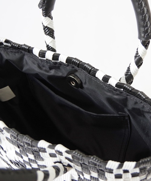 WOVEN(ウーヴン)の「WOVEN (ウーヴン) / メキシコ製 ミニバッグ メルカドバッグ かごバッグ レザーハンドル(かごバッグ・レディース・ブラック系その他/グリーン/ブラック×ゴールド/ブラック×ホワイト/ゴールド/ネイビー/ブラック/シルバー・FREE)」の15枚目の写真